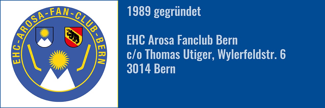 Headerbild Fanclub Bern mit Logo_Adresse_Beschreibung