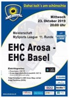Matchflyer EHC Arosa - EHC Basel, Seite 1.