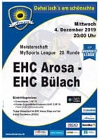 Matchflyer EHC Arosa - EHC Bülach, Seite 1.