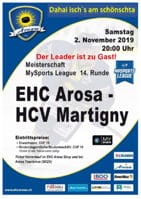 Matchflyer EHC Arosa - HCV Martigny, Seite 1