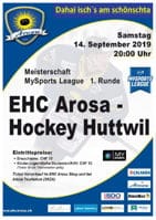 Matchflyer EHC Arosa - Hockey Huttwil, Seite 1